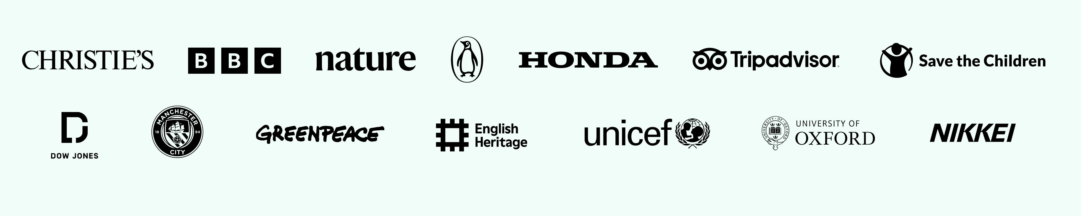 a selection of famous brand logos.