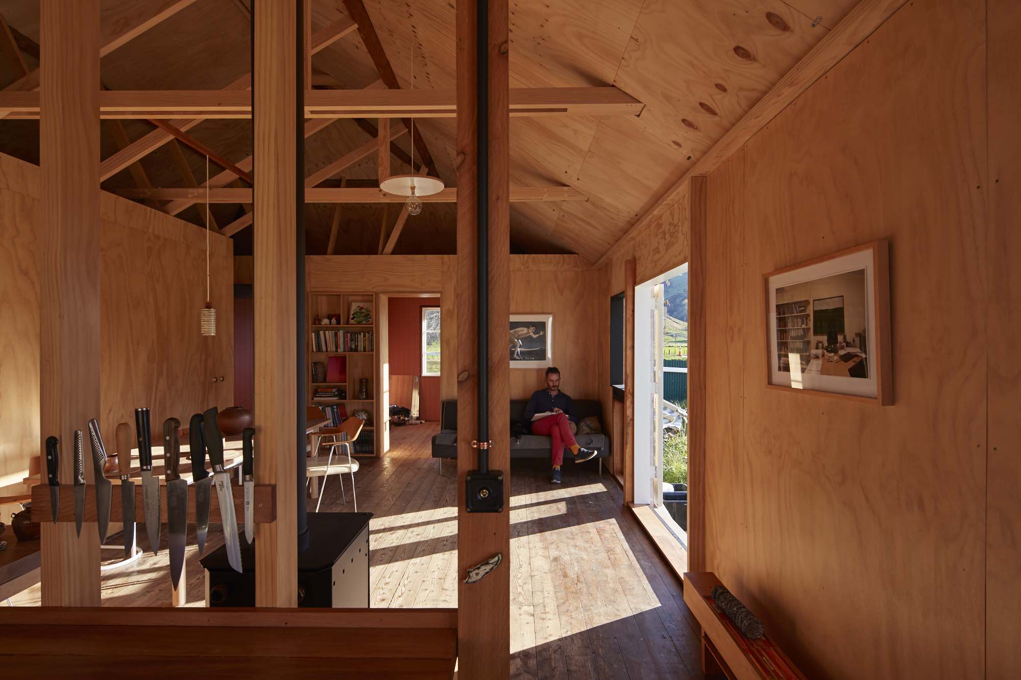 A sun-filled interior of a house.