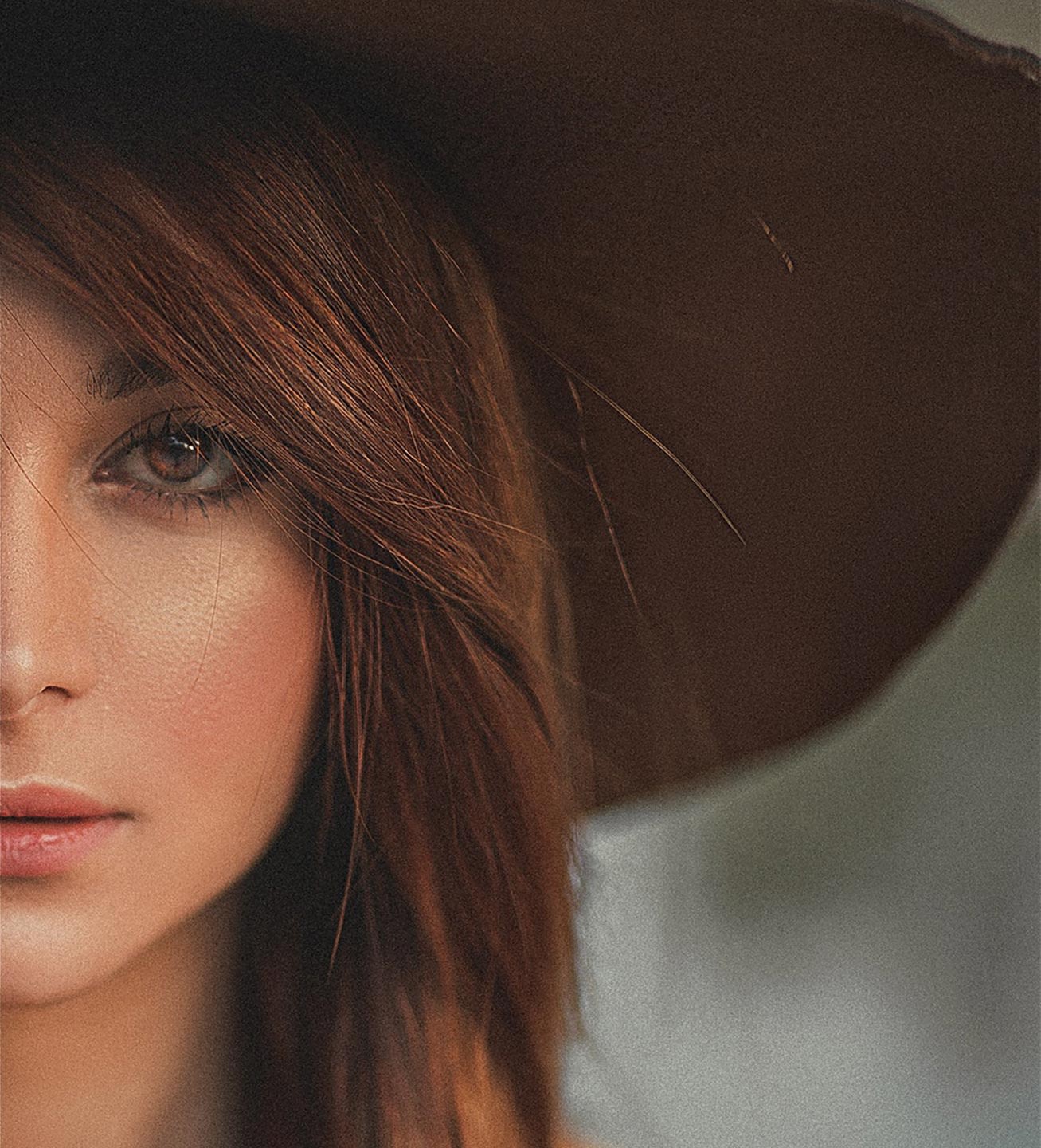 A half crop of a woman's face