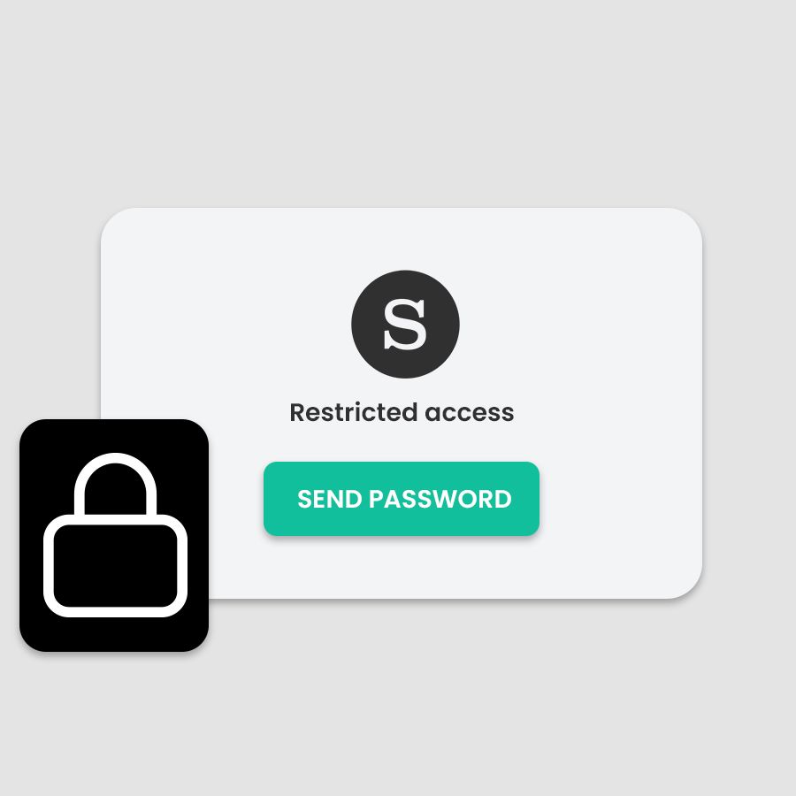 A lock symbol next to the Shorthand logo and the words "Restricted access. Send password."