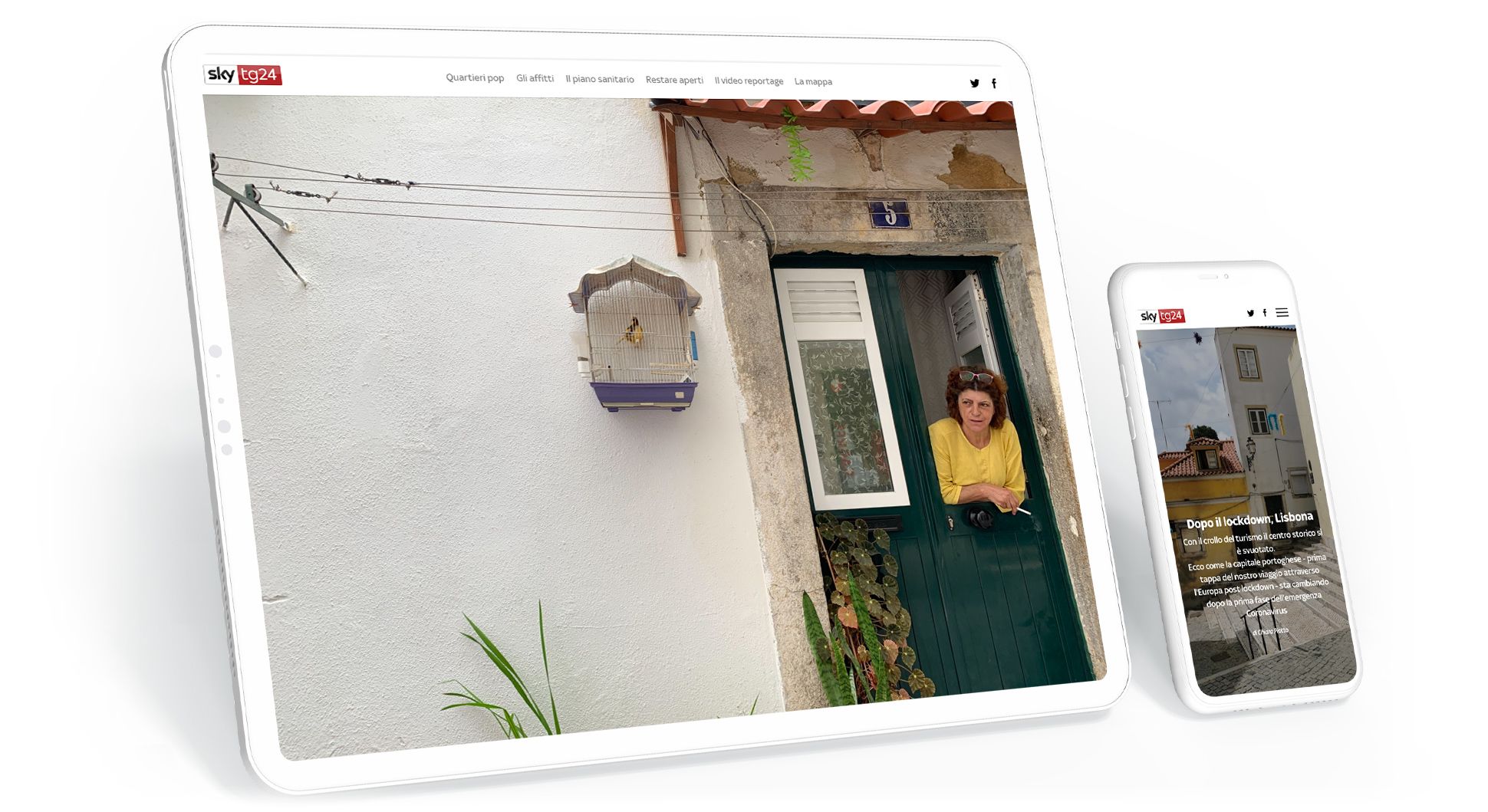 Screenshot from longform story on Lisbon under lockdown.