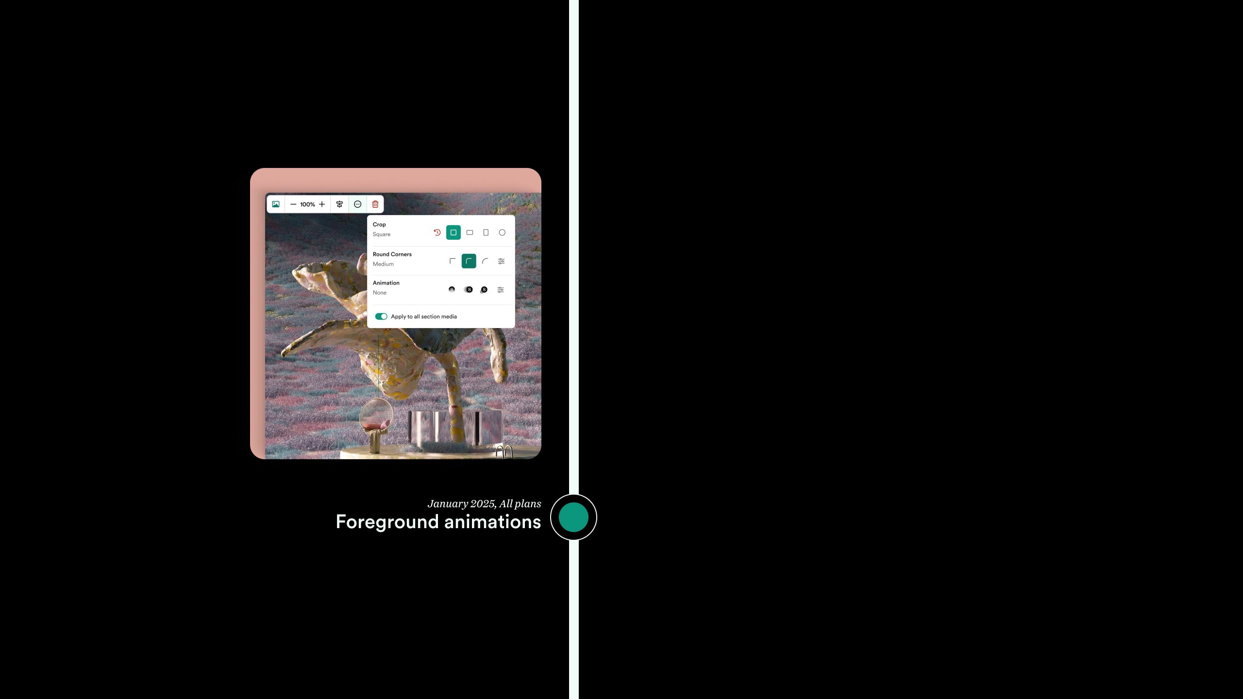 Foreground animations