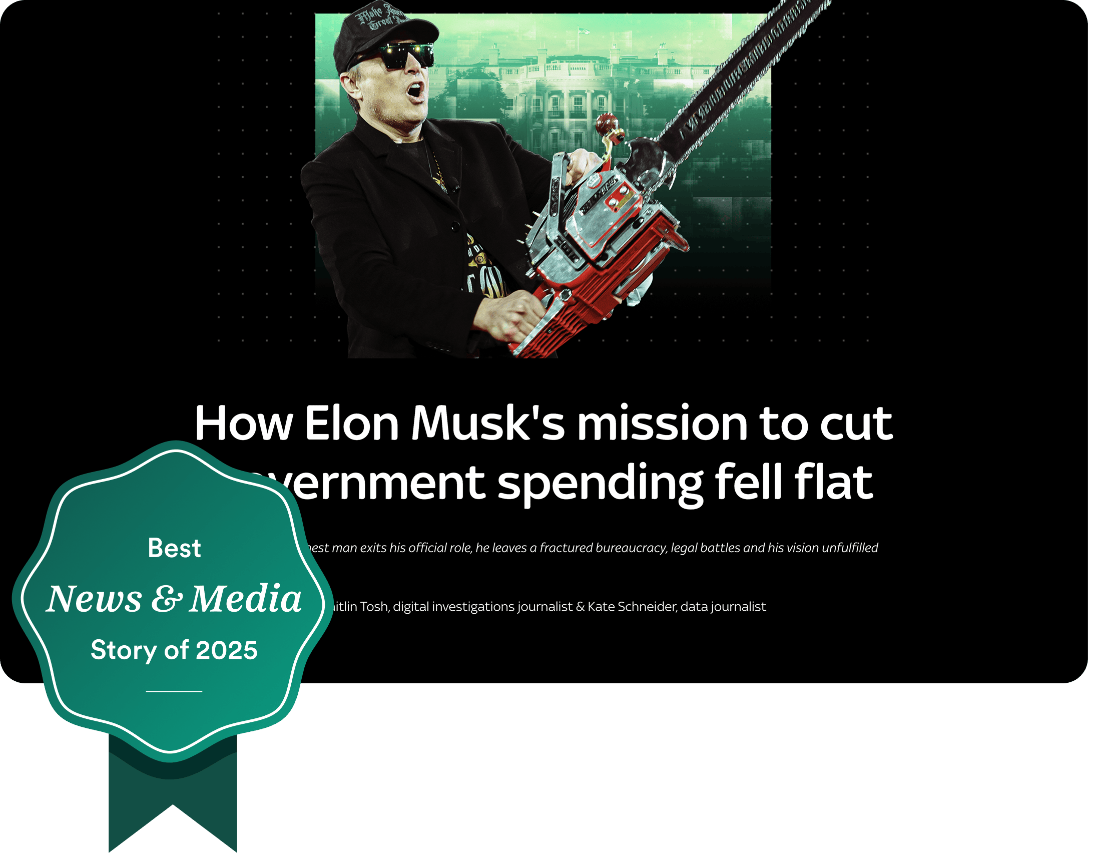 Screenshot of Best news & media story of 2025