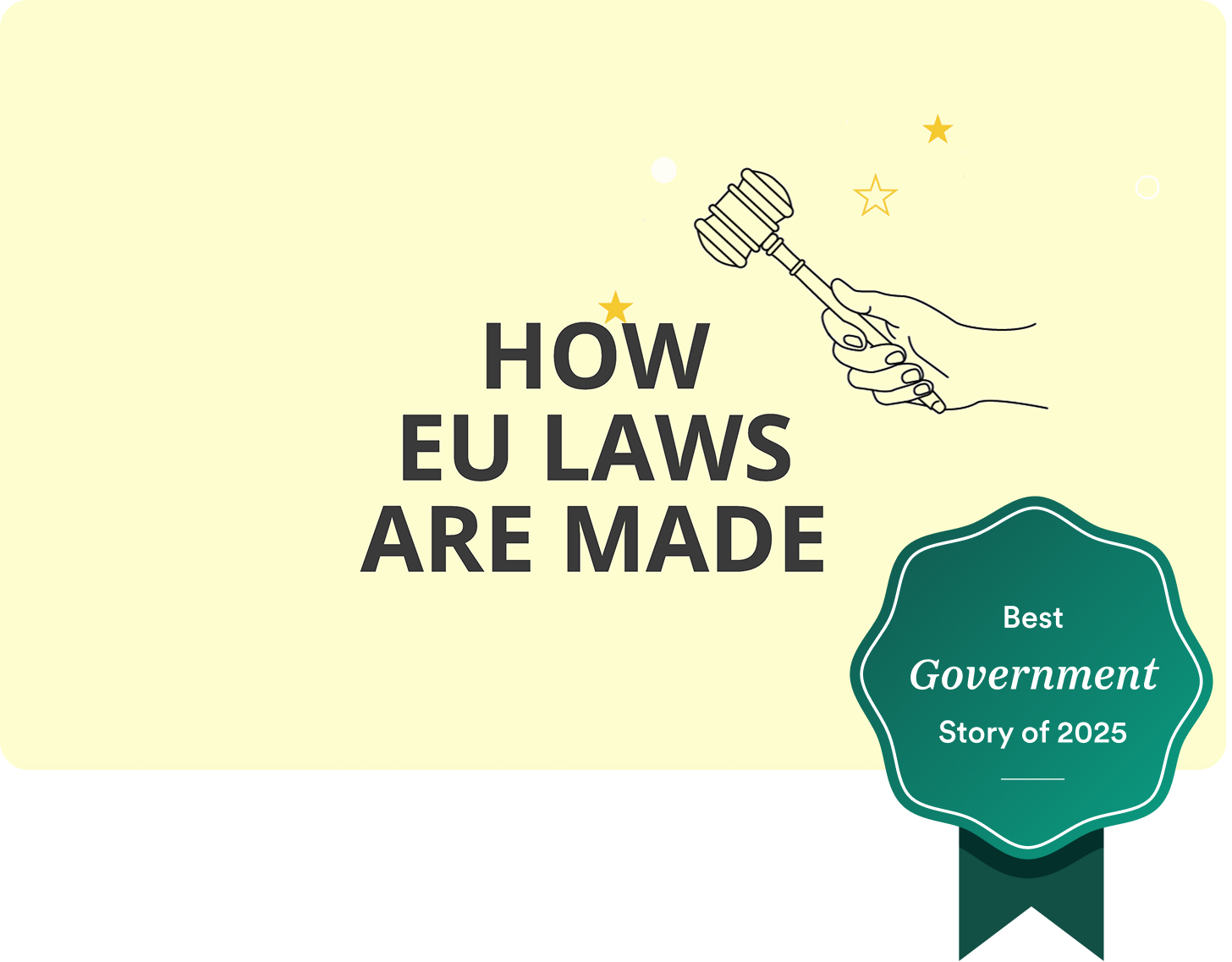 Screenshot of the Best Government communications Story of 2025