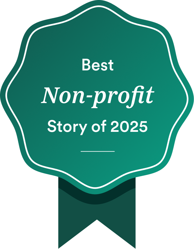 Best Non-profit story of 2025 prize ribbon