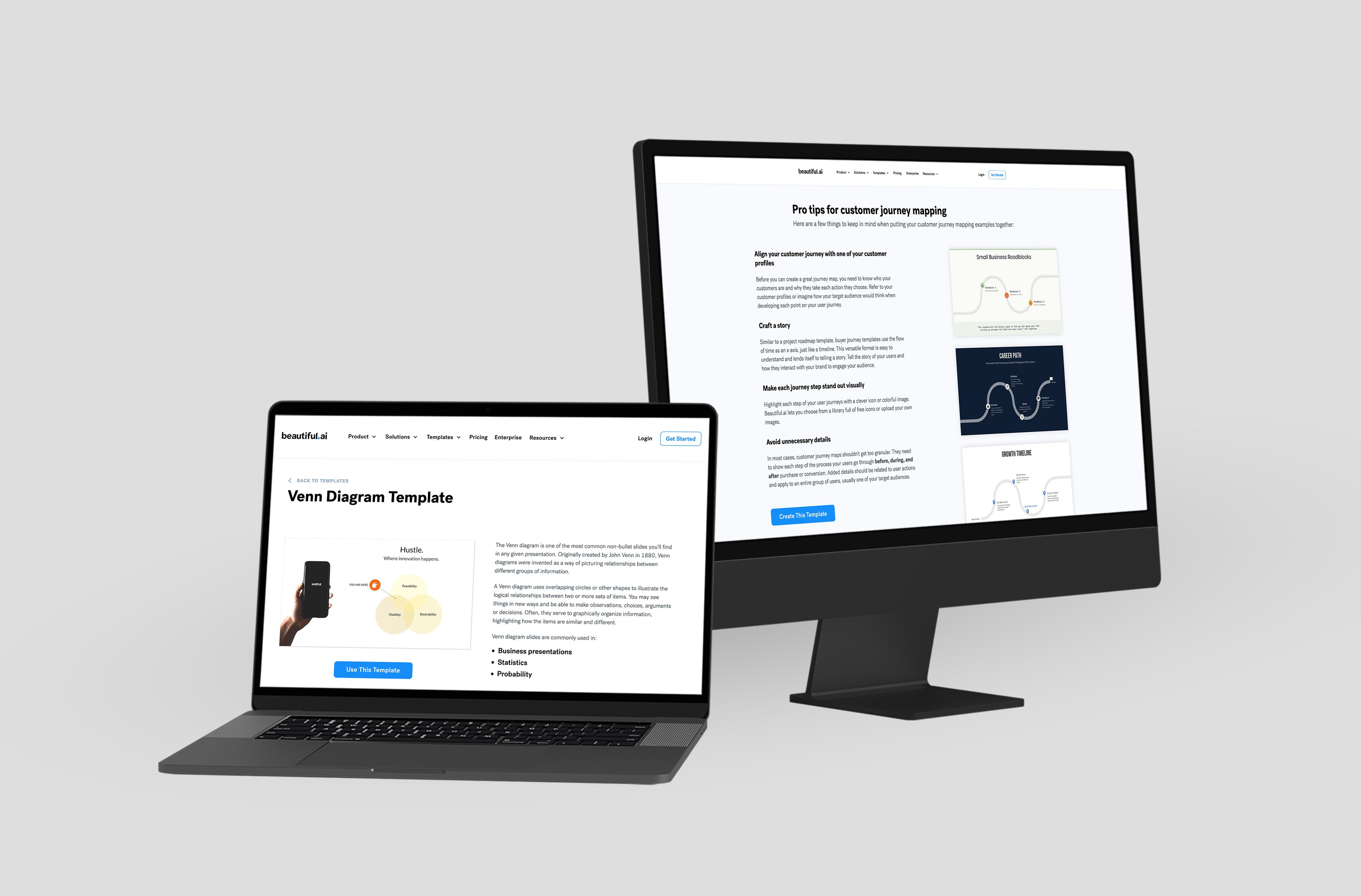 Screenshot of pitch deck tool Beautiful.ai
