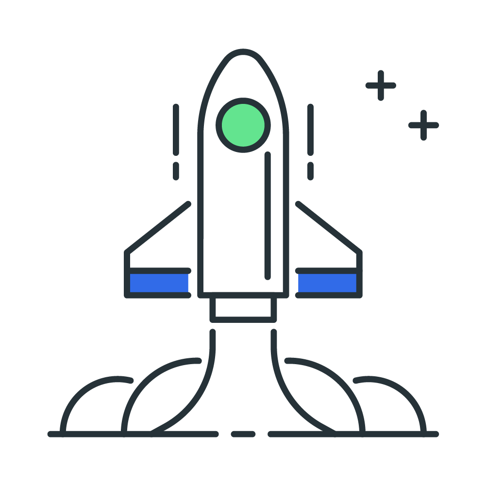 Illustration of a rocket