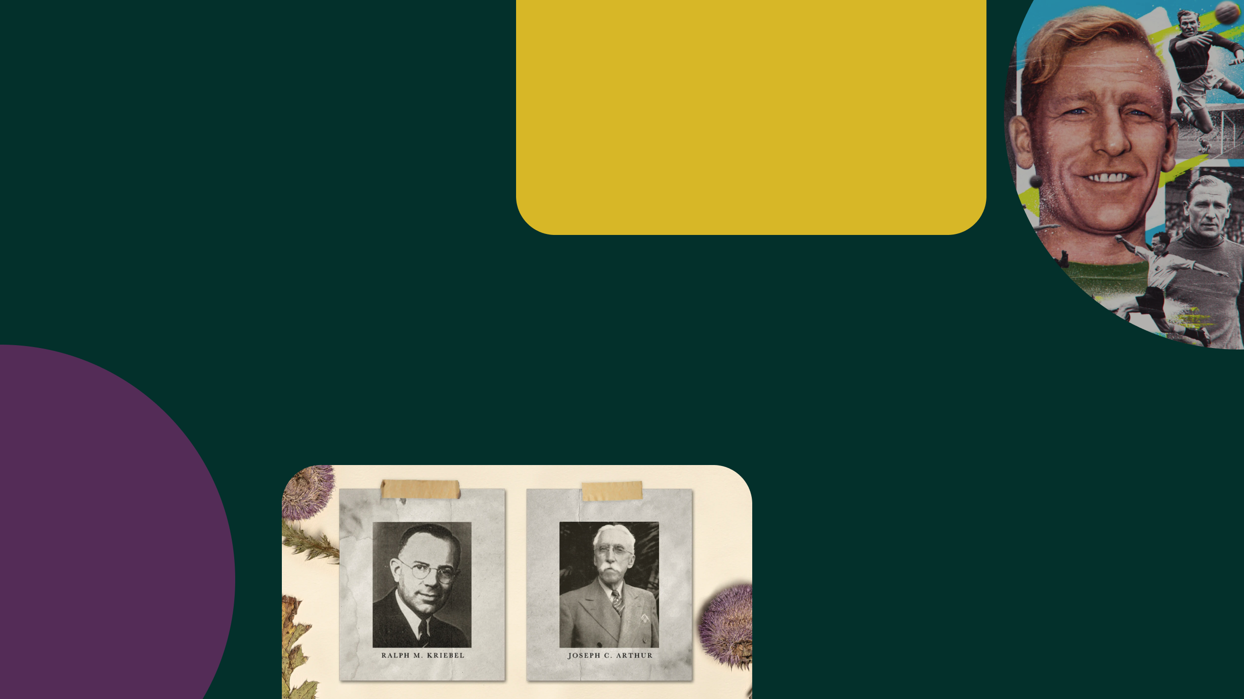Two old-fashioned photographs of white men in suits.
